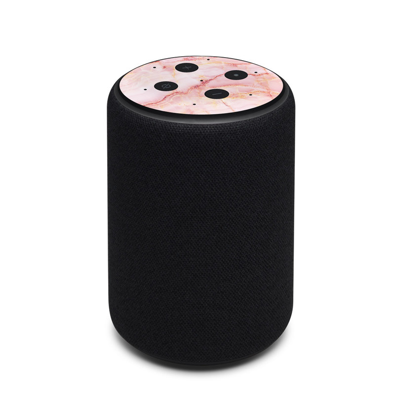 Amazon Echo 3rd Gen Skin design of Pink, Peach with white, pink, red, yellow, orange colors
