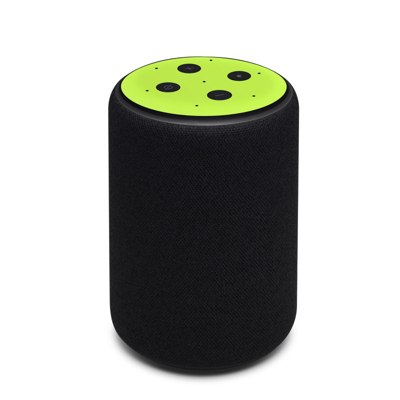 Amazon Echo 3rd Gen Skin design of Green, Yellow, Text, Leaf, Font, Grass with green colors