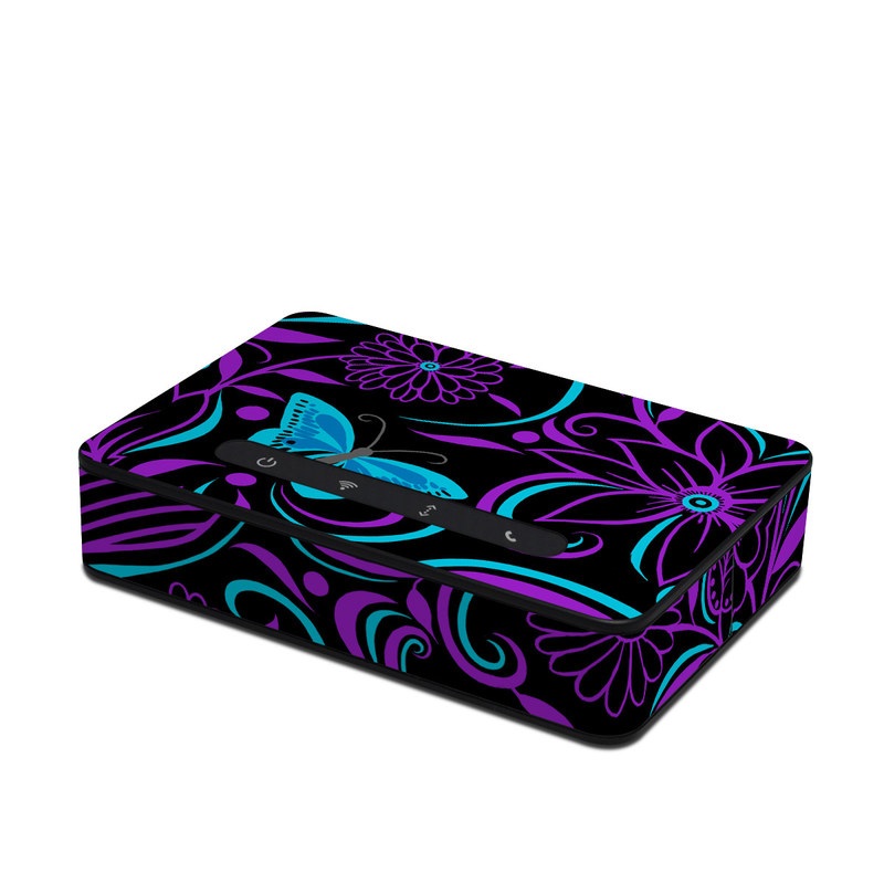 Amazon Echo Connect Skin design of Pattern, Purple, Violet, Turquoise, Teal, Design, Floral design, Visual arts, Magenta, Motif with black, purple, blue colors