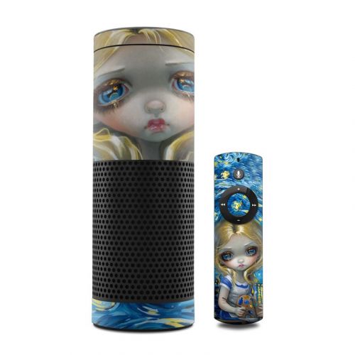 Alice in a Van Gogh Amazon Echo 1st Gen Skin