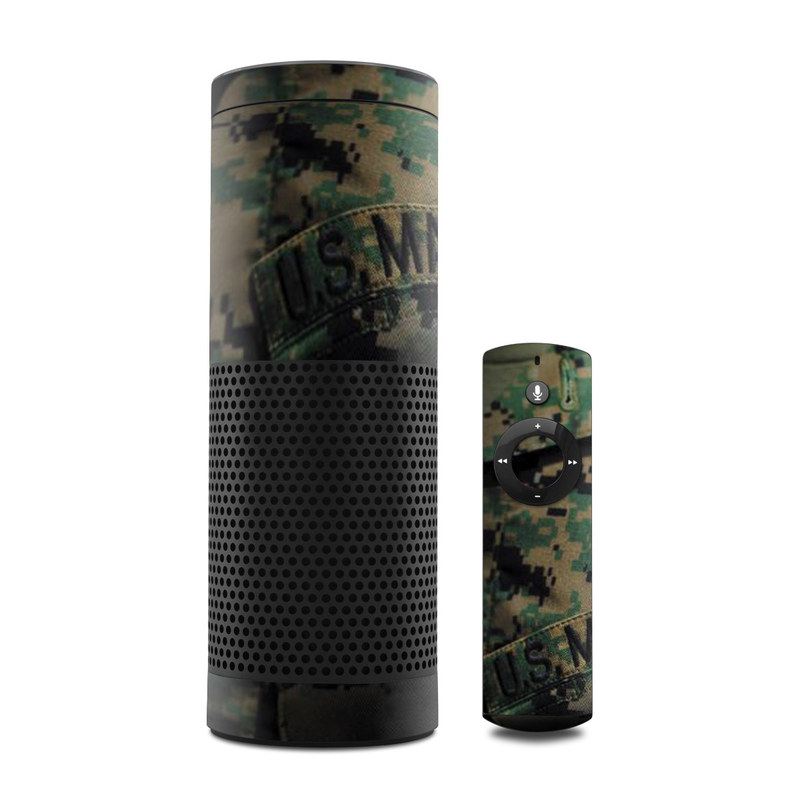 Amazon Echo 1st Gen Skin design of Military camouflage, Military uniform, Camouflage, Pattern, Uniform, Green, Design, Military, Army, Airsoft, with black, green, gray, red colors