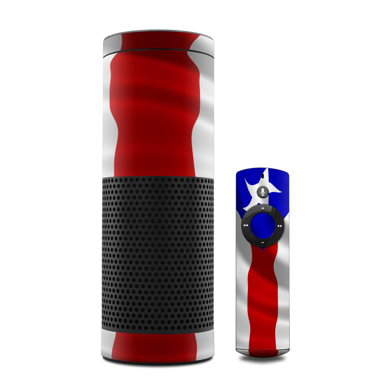 Amazon Echo 1st Gen Skin design of Flag, Flag of the united states, Flag Day (USA), Veterans day, Independence day, with red, blue, white colors
