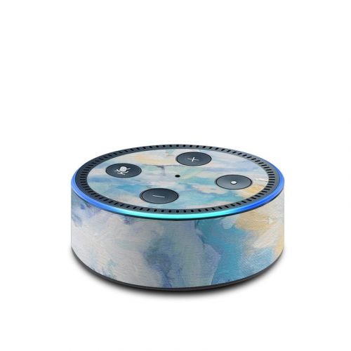 White & Blue Amazon Echo Dot 2nd Gen Skin