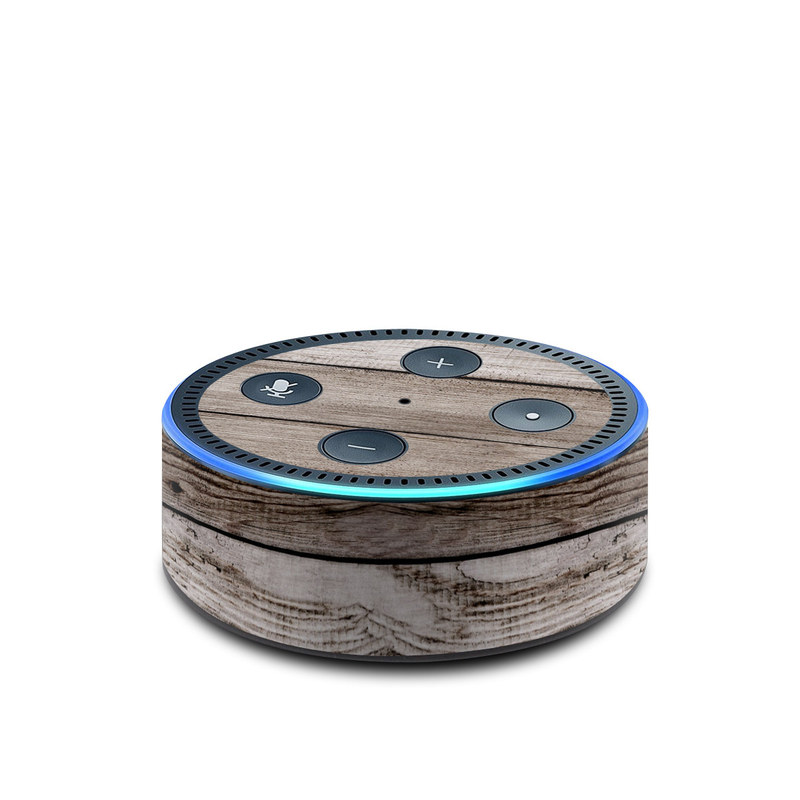 Amazon Echo Dot 2nd Gen Skin design of Wood, Plank, Wood stain, Hardwood, Line, Pattern, Floor, Lumber, Wood flooring, Plywood, with brown, black colors