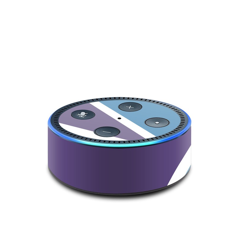 Amazon Echo Dot 2nd Gen Skin design of Violet, Purple, Turquoise, Line, Pattern, Design, Graphic design, Font, Triangle, Magenta, with white, blue, purple colors