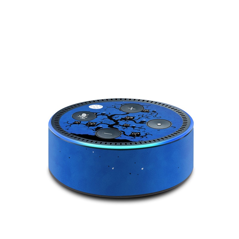 Amazon Echo Dot 2nd Gen Skin design of Illustration, Organism, Pattern, with blue, black colors