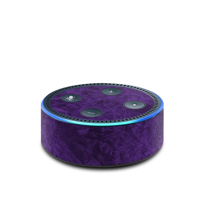 Amazon Echo Dot 2nd Gen Skin design of Violet, Purple, Lilac, Pattern, Magenta, Textile, Wallpaper, with black, blue colors