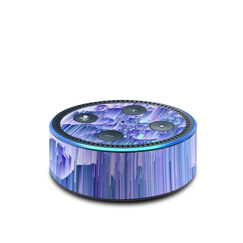 Amazon Echo Dot 2nd Gen Skin design of Blue, Purple, Lavender, Ice, with blue, purple colors