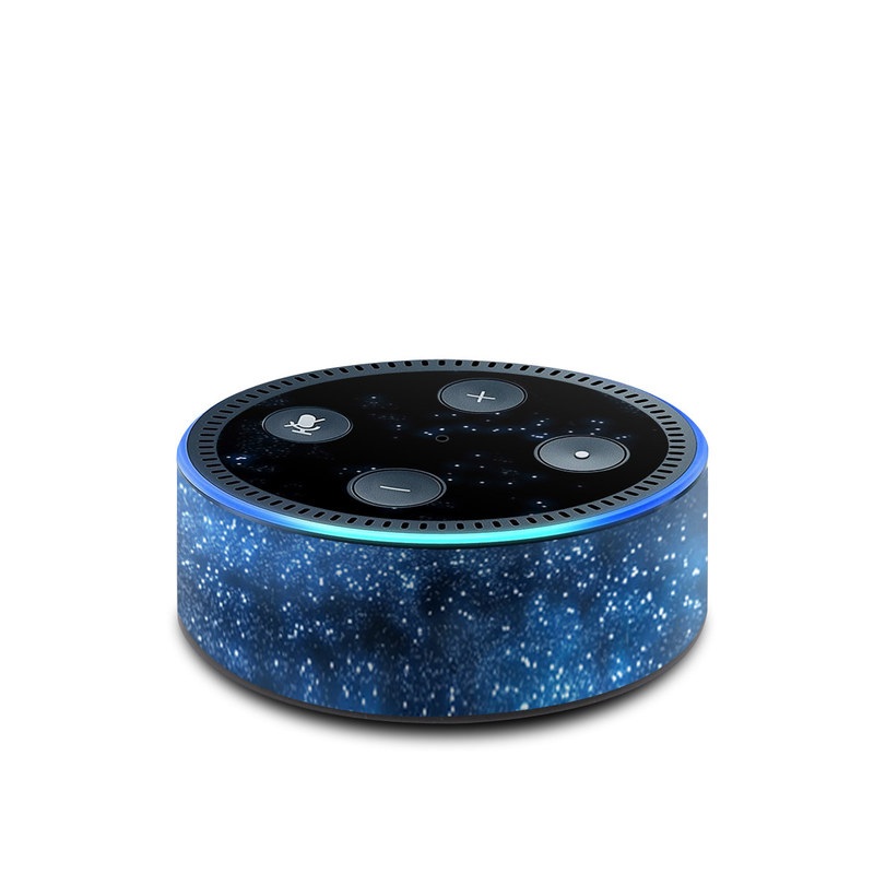 Amazon Echo Dot 2nd Gen Skin design of Sky, Atmosphere, Black, Blue, Outer space, Atmospheric phenomenon, Astronomical object, Darkness, Universe, Space, with black, blue colors