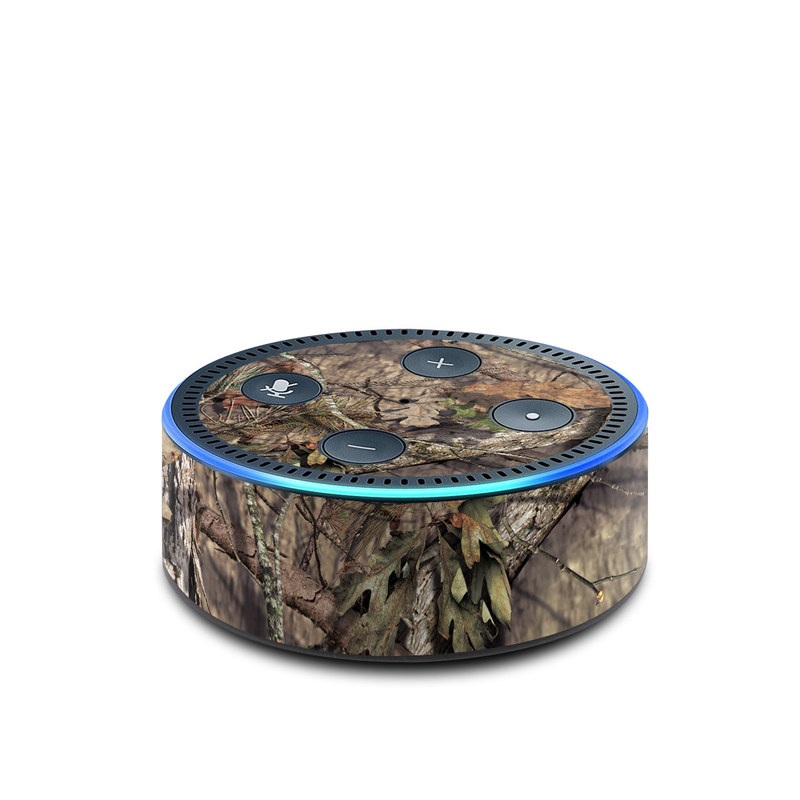 Amazon Echo Dot 2nd Gen Skin design of shellbark hickory, Camouflage, Tree, Branch, Trunk, Plant, Leaf, Adaptation, Wood, Twig, with orange, green, red, black, gray colors