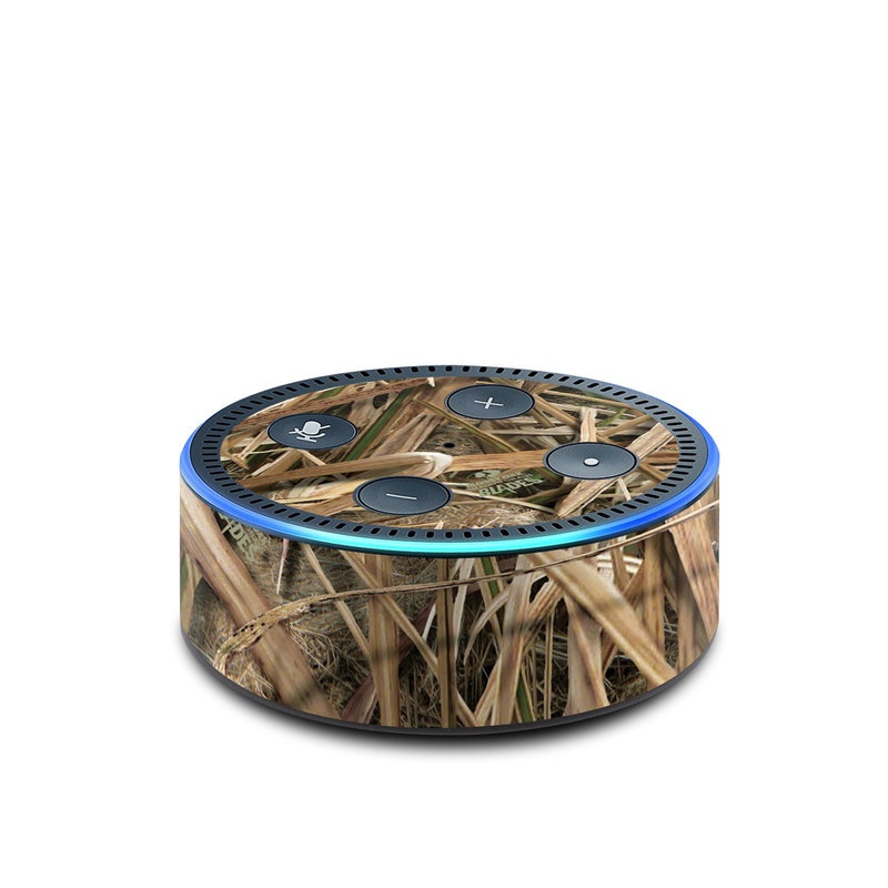 Amazon Echo Dot 2nd Gen Skin design of Grass, Straw, Plant, Grass family, Twig, Adaptation, Agriculture, with black, green, gray, red colors