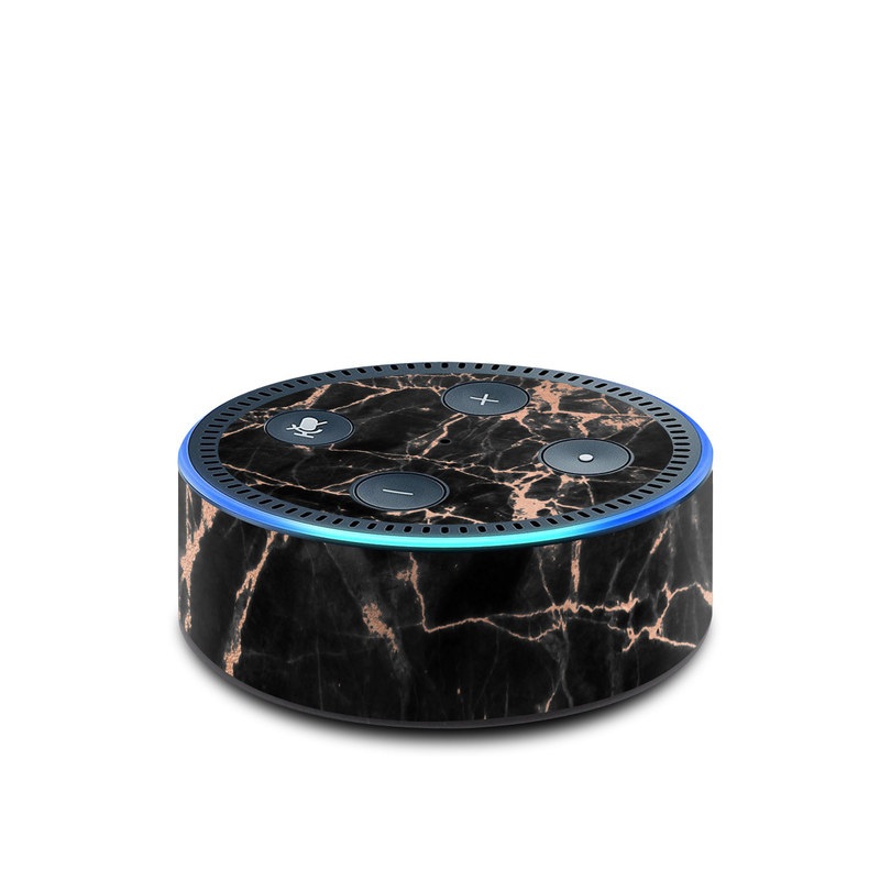 Amazon Echo Dot 2nd Gen Skin design of Branch, Black, Twig, Tree, Brown, Sky, Atmosphere, Plant, Winter, Night, with black, pink colors