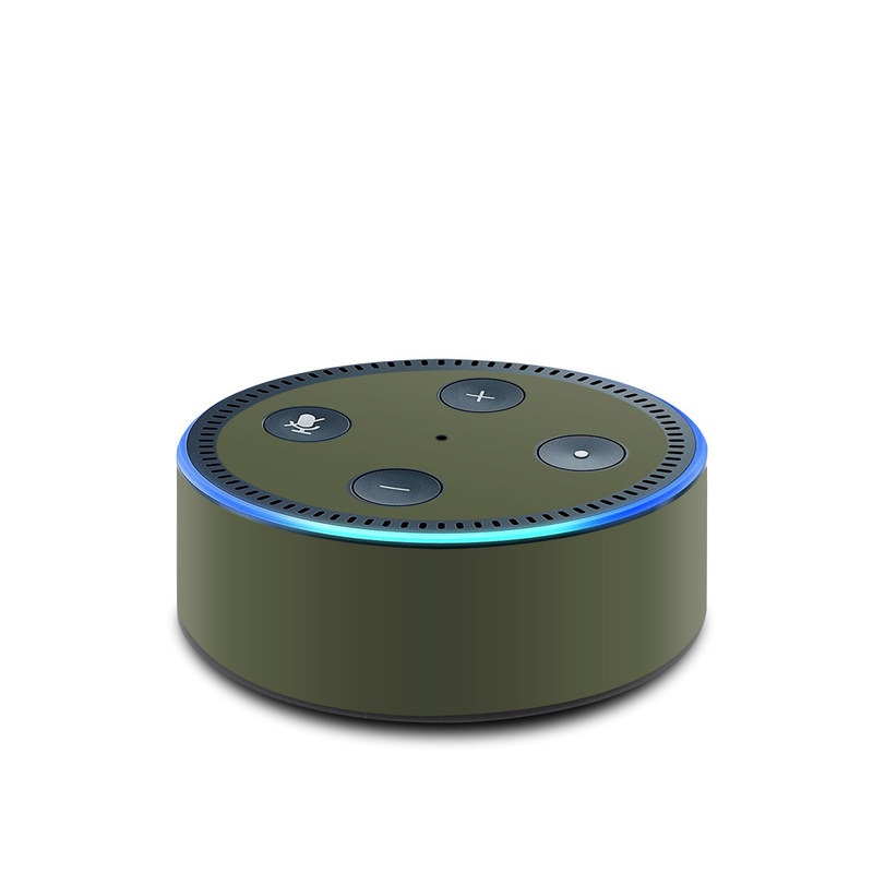 Amazon Echo Dot 2nd Gen Skin design of Green, Brown, Text, Yellow, Grass, Font, Pattern, Beige, with green, brown colors