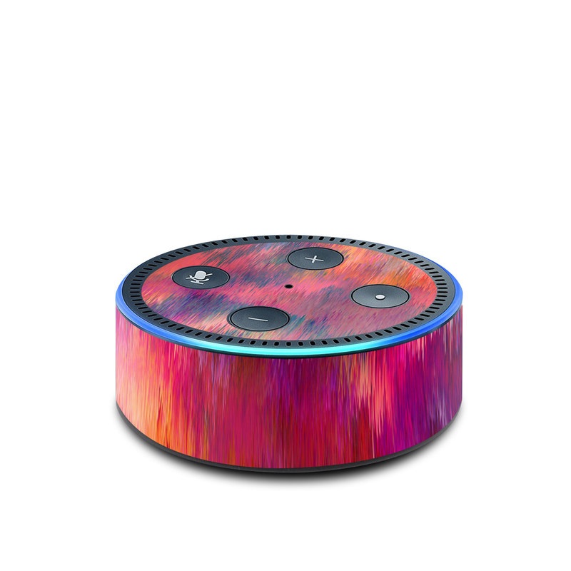 Amazon Echo Dot 2nd Gen Skin design of Sky, Purple, Pink, Blue, Violet, Painting, Watercolor paint, Lavender, Cloud, Art, with red, blue, purple, orange, green colors