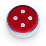 Solid State Red Amazon Echo Dot 3rd Gen Skin