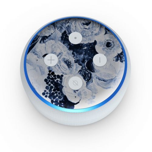 Blue Blooms Amazon Echo Dot 3rd Gen Skin
