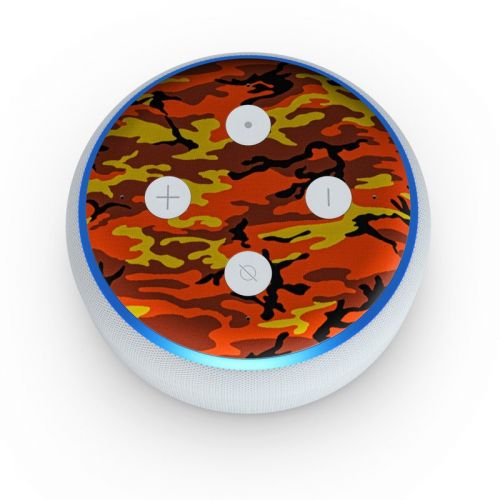 Orange Camo Amazon Echo Dot 3rd Gen Skin