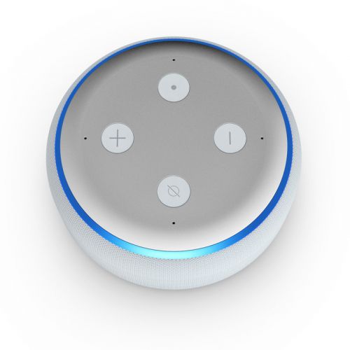 Solid State White Amazon Echo Dot 3rd Gen Skin