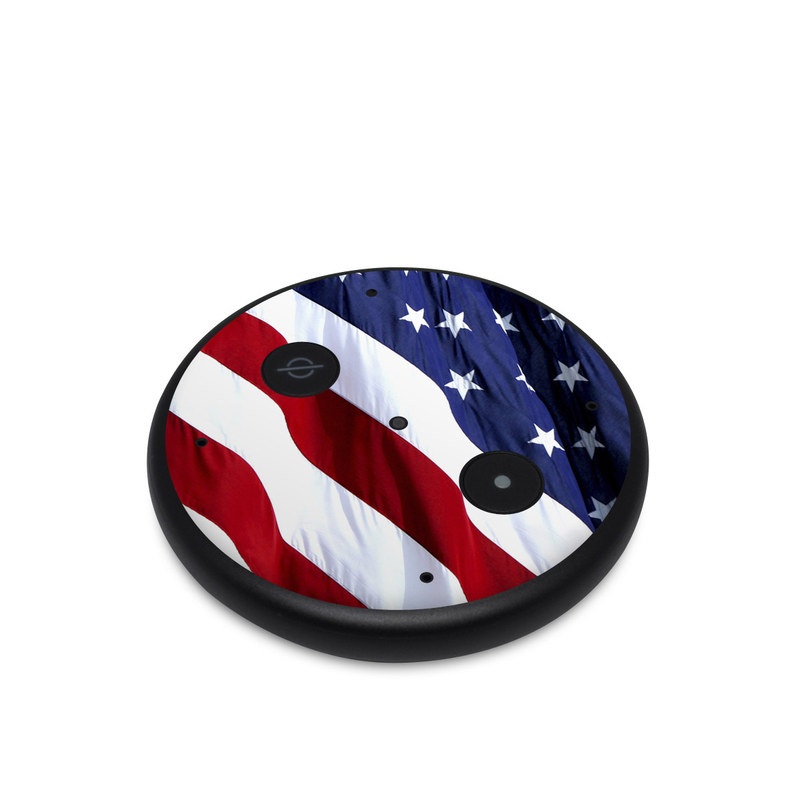 Amazon Echo Input Skin design of Flag, Flag of the united states, Flag Day (USA), Veterans day, Memorial day, Holiday, Independence day, Event with red, blue, white colors