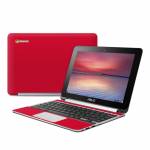 Solid State Red Asus Chromebook Flip C100 Skin