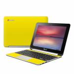 Solid State Yellow Asus Chromebook Flip C100 Skin