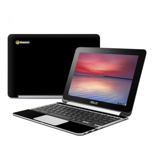 Solid State Black Asus Chromebook Flip C100 Skin