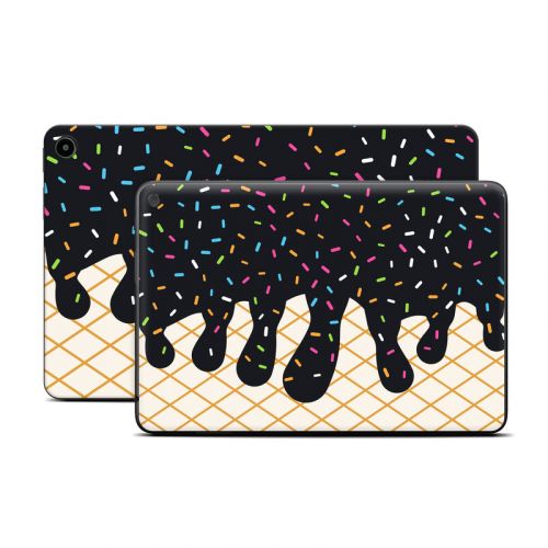 Black Ice Cream Drip Amazon Fire Tablet Series Skin