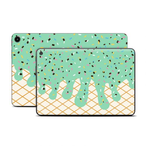 Mint Chocolate Chip Ice Cream Drip Amazon Fire Tablet Series Skin
