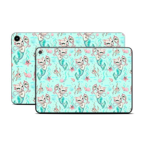 Merkittens with Pearls Aqua Amazon Fire Tablet Series Skin