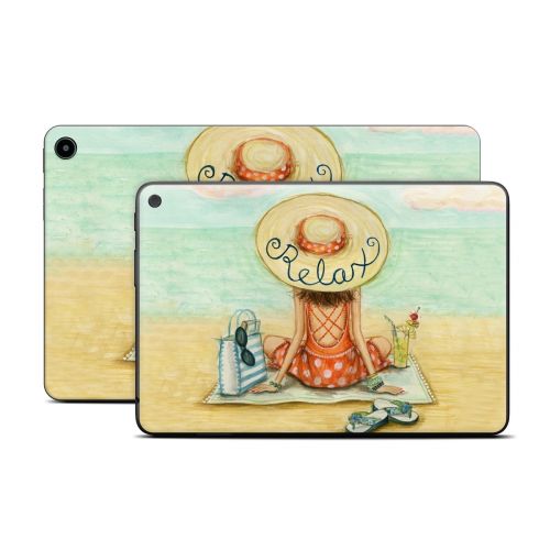 Relaxing on Beach Amazon Fire Tablet Series Skin