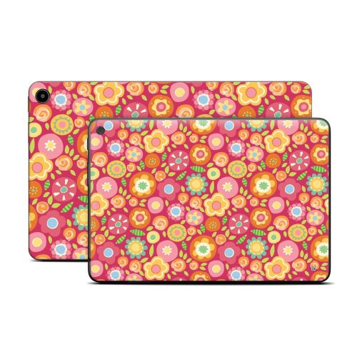 Flowers Squished Amazon Fire Tablet Series Skin