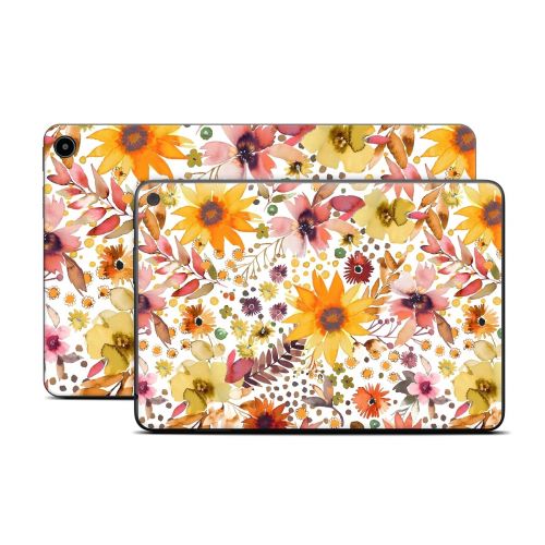 Summer Watercolor Sunflowers Amazon Fire Tablet Series Skin
