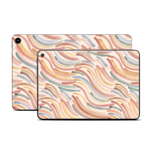 Terracotta Brushstroke Waves Amazon Fire Tablet Series Skin