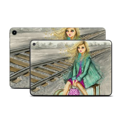 Lulu Waiting by the Train Tracks Amazon Fire Tablet Series Skin