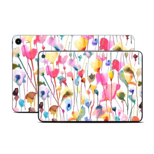 Watercolor Wild Flowers Amazon Fire Tablet Series Skin