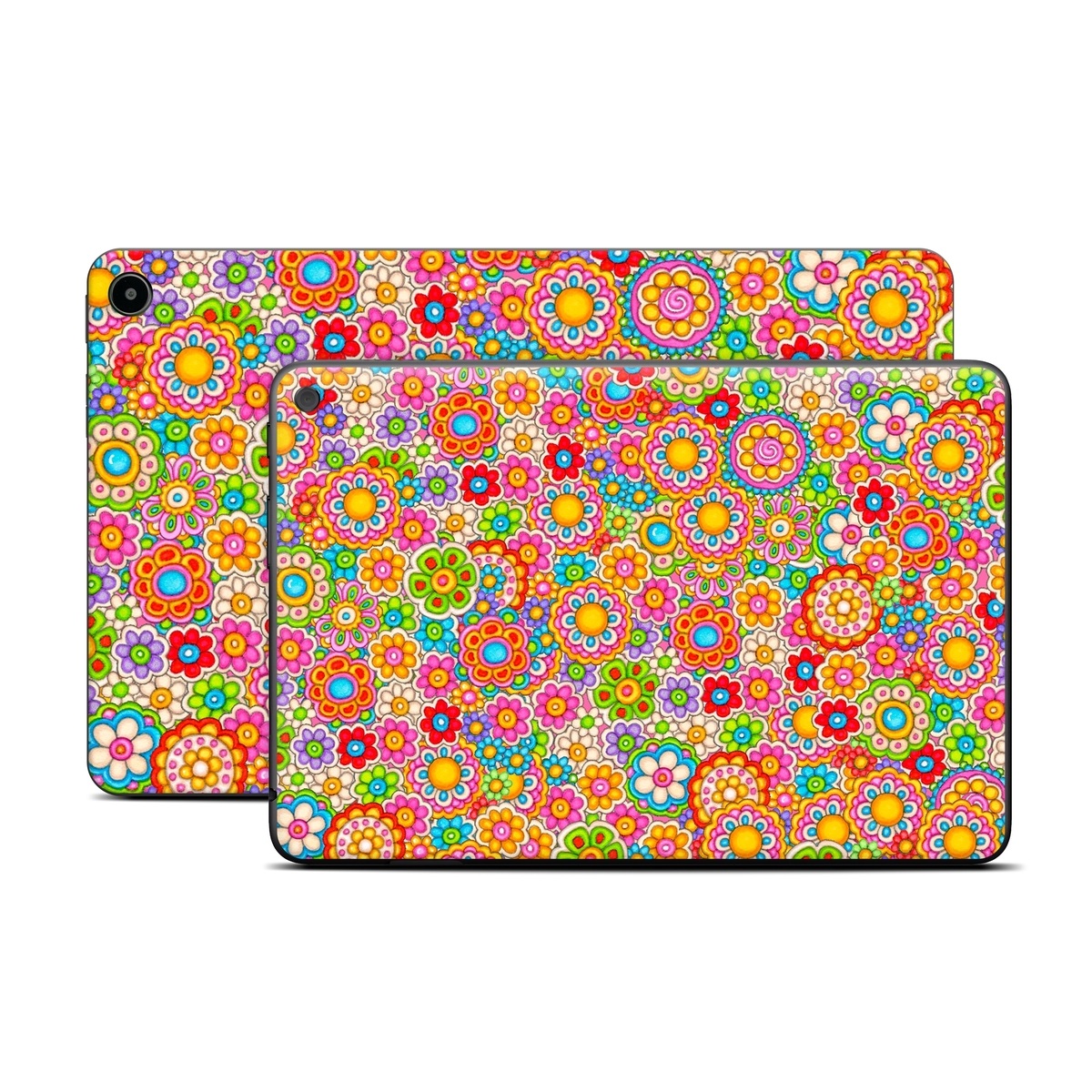 Amazon Fire Tablet Series Skin Skin design of Pattern, Design, Textile, Visual arts, with pink, red, orange, yellow, green, blue, purple colors