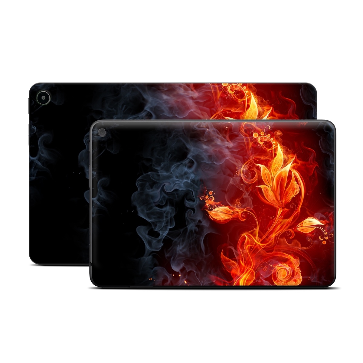 Amazon Fire Tablet Series Skin Skin design of Flame, Fire, Heat, Red, Orange, Fractal art, Graphic design, Geological phenomenon, Design, Organism, with black, red, orange colors