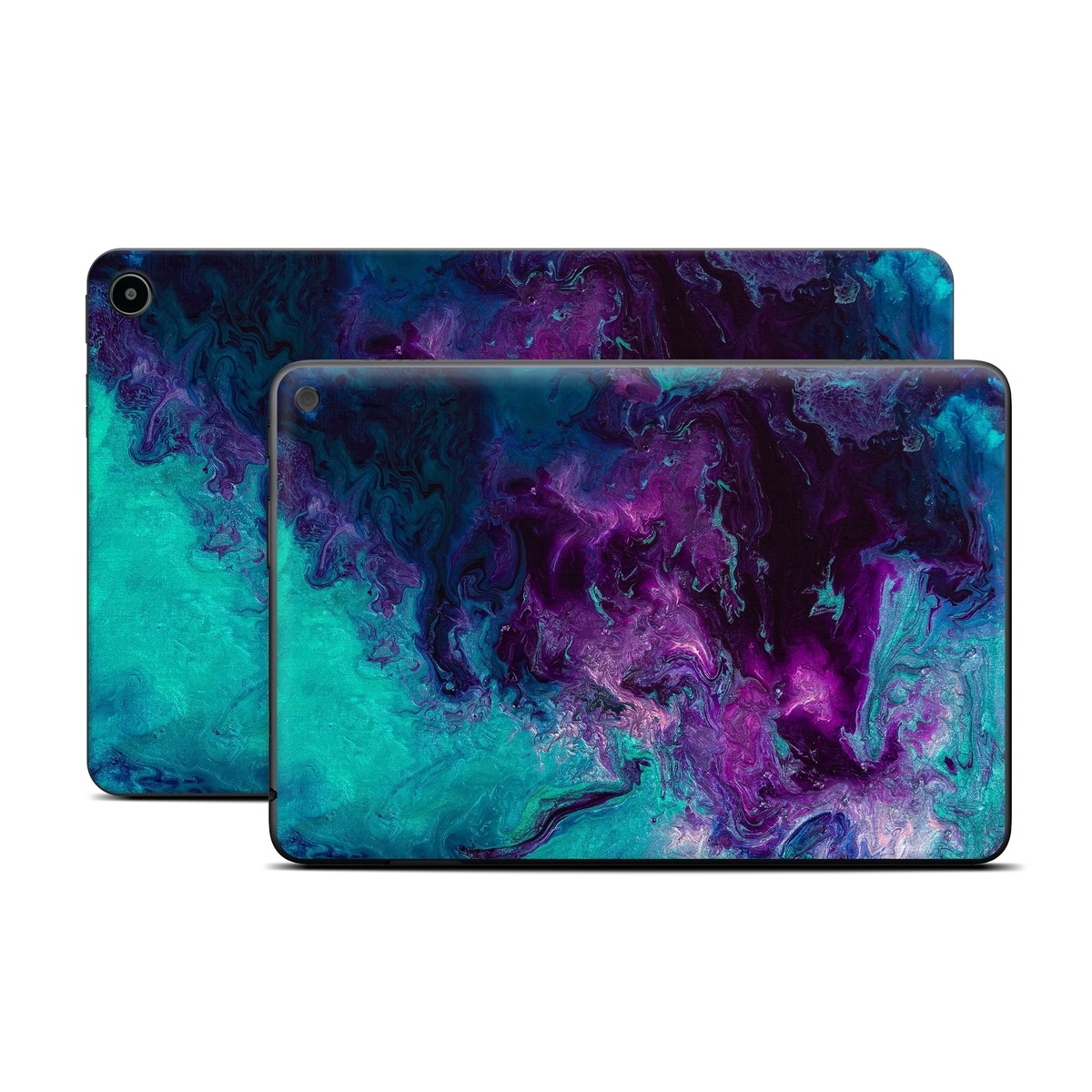 Amazon Fire Tablet Series Skin Skin design of Blue, Purple, Violet, Water, Turquoise, Aqua, Pink, Magenta, Teal, Electric blue, with blue, purple, black colors