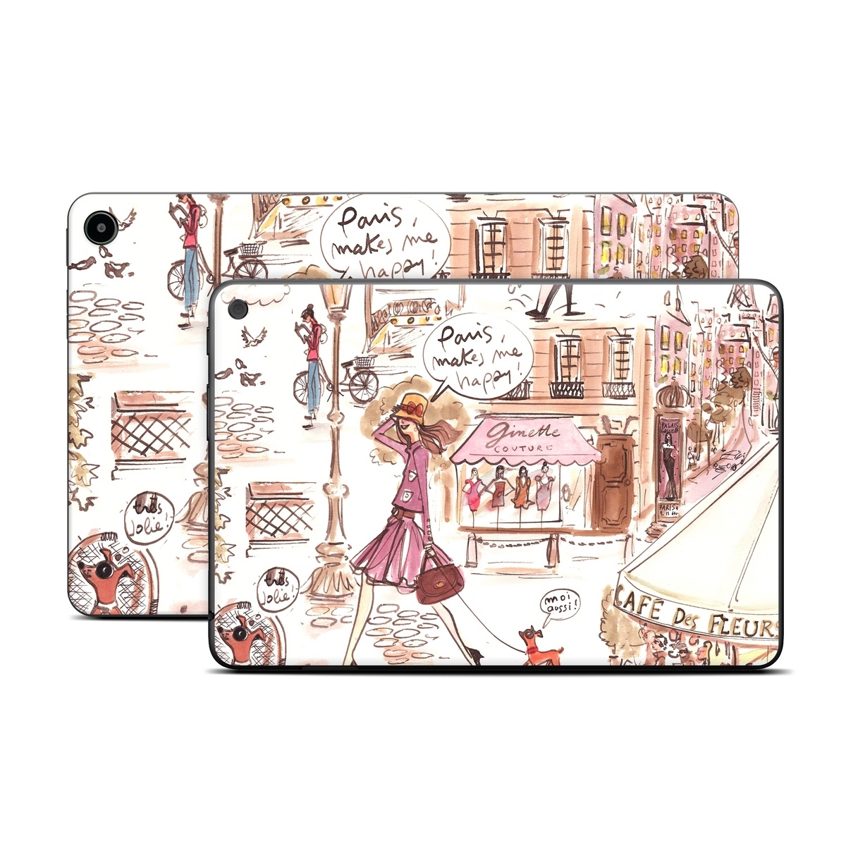 Amazon Fire Tablet Series Skin Skin design of Cartoon, Illustration, Comic book, Fiction, Comics, Art, Human, Organism, Fictional character, Style, with gray, white, pink, red, yellow, green colors