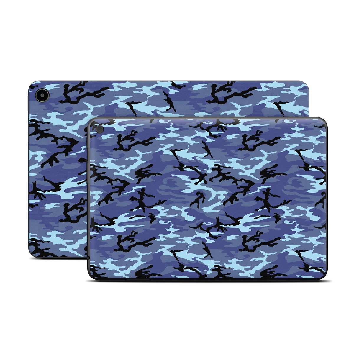 Amazon Fire Tablet Series Skin Skin design of Military camouflage, Pattern, Blue, Aqua, Teal, Design, Camouflage, Textile, Uniform, with blue, black, gray, purple colors