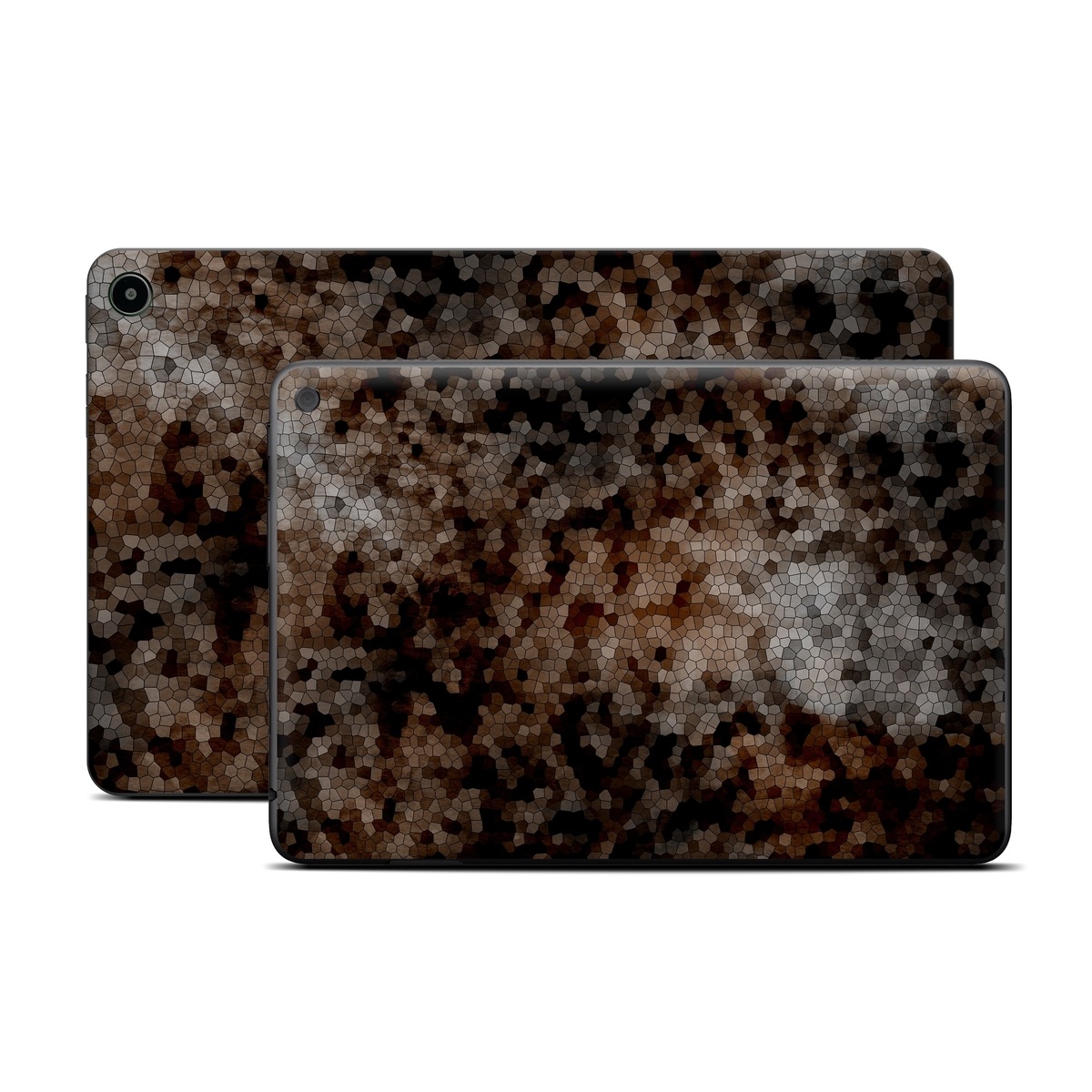 Amazon Fire Tablet Series Skin Skin design of Brown, Design, Soil, Pattern, Rock, Rust, Granite, Metal, with black, white, gray, brown colors