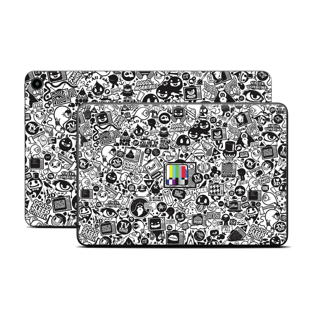 Amazon Fire Tablet Series Skin Skin design of Pattern, Drawing, Doodle, Design, Visual arts, Font, Black-and-white, Monochrome, Illustration, Art, with gray, black, white colors