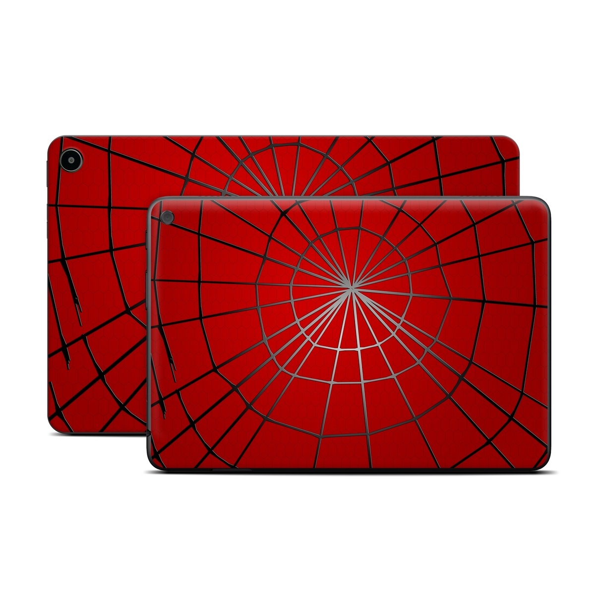 Amazon Fire Tablet Series Skin Skin design of Red, Symmetry, Circle, Pattern, Line, with red, black, gray colors
