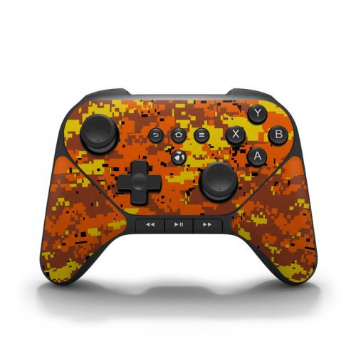 Digital Orange Camo Amazon Fire Game Controller Skin