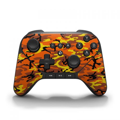 Orange Camo Amazon Fire Game Controller Skin