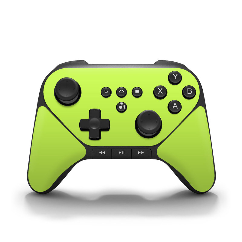 Amazon Fire Game Controller Skin design of Green, Yellow, Text, Leaf, Font, Grass, with green colors