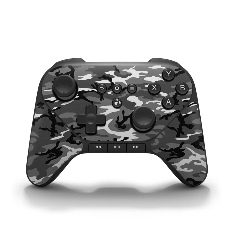 Amazon Fire Game Controller Skin design of Military camouflage, Pattern, Clothing, Camouflage, Uniform, Design, Textile with black, gray colors