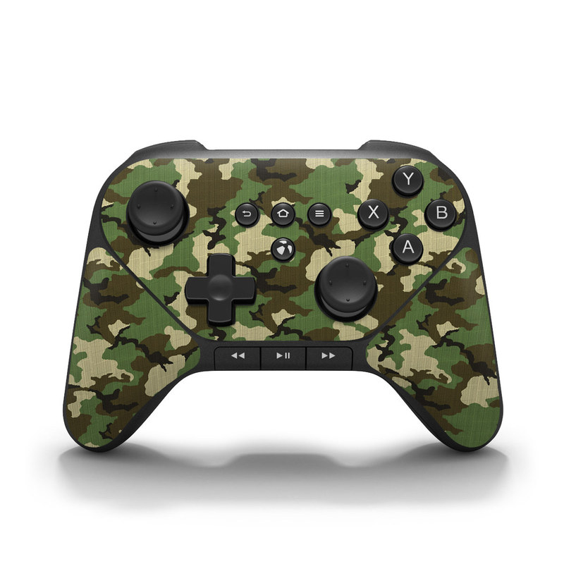 Amazon Fire Game Controller Skin design of Military camouflage, Camouflage, Clothing, Pattern, Green, Uniform, Military uniform, Design, Sportswear, Plane, with black, gray, green colors
