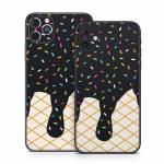 Black Ice Cream Drip iPhone 11 Series Skin