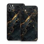 Repaired Black Marble iPhone 11 Series Skin